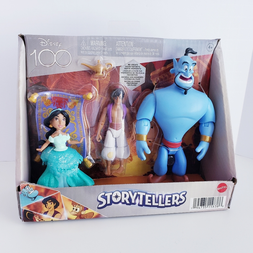 Disney Princess Polly Pocket Jasmine Aladdin Genie Magic Carpet Toy Mini Figures